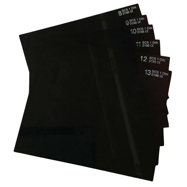 Aulektro Schweißschutzglas DIN 8 – 5 Stück, 90x110 Mm, Standard Dunkel Für Schweißarbeiten