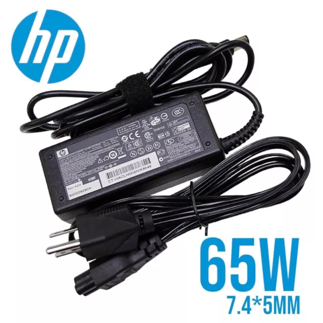 HP 65W Large Round Tip Probook, Elitebook Laptop AC Adapter GENUINE