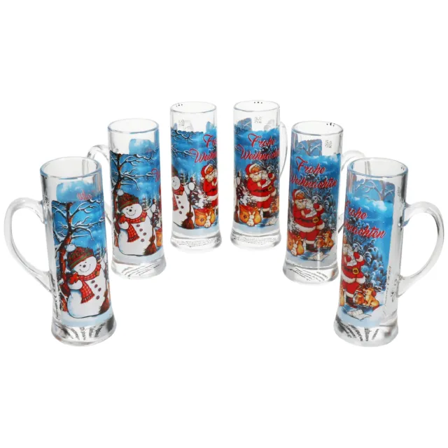 6x Frohe Weihnachten Glühweingläser 200ml Luis Teeglas Becher Weihnachten 2