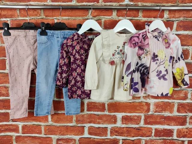 Baby Girl Bundle Age 12-18 Months Next M&S H&M Jeggings Top Blouse Floral 86Cm