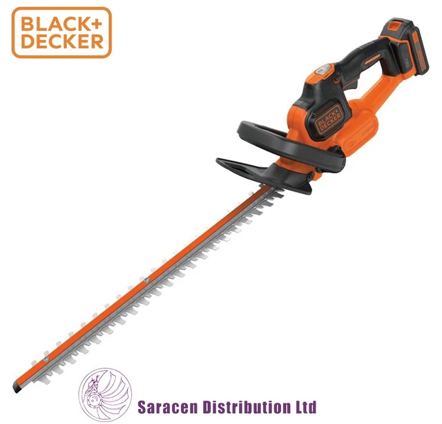 BLACK DECKER 18v CORDLESS HEDGE TRIMMER 1 x 2.0Ah BATTERY