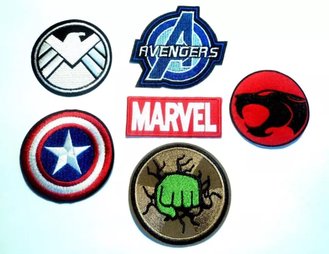 1x Avengers Shield Patches Embroidered Cloth Badge Applique Iron Sew On Hulk