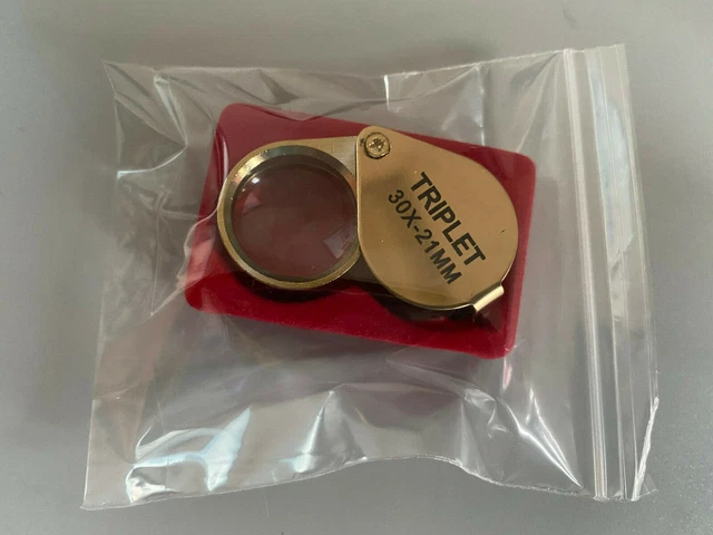Lupa De 30x30x21mm Para Joyeros, Herramienta De Ojo Dorado, Lupa