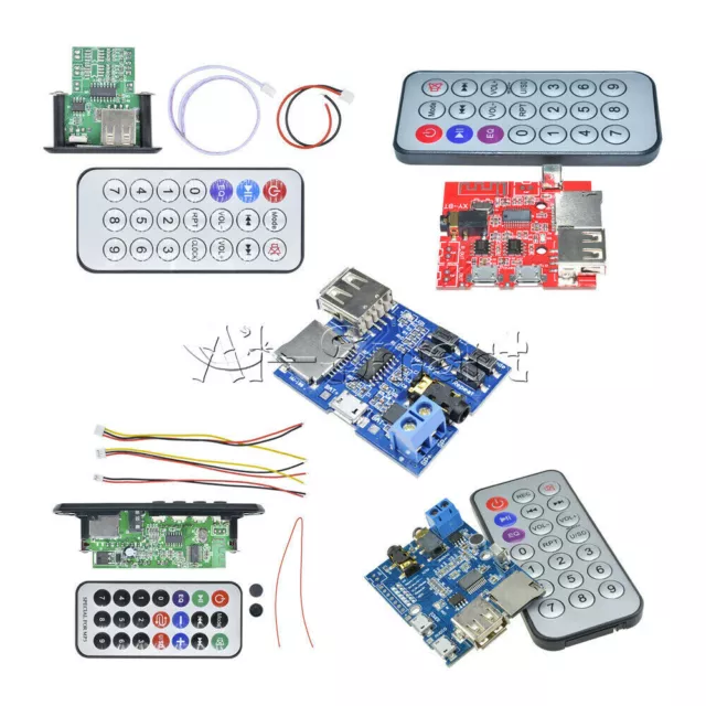 MP3 Decoder Board TF/USB/ Reader IR Bluetooth/FM Car Audio Remote Board Module