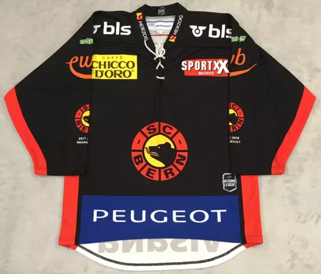 SC Bern Switzerland 2017 - 2018 Season Hockey jersey size L