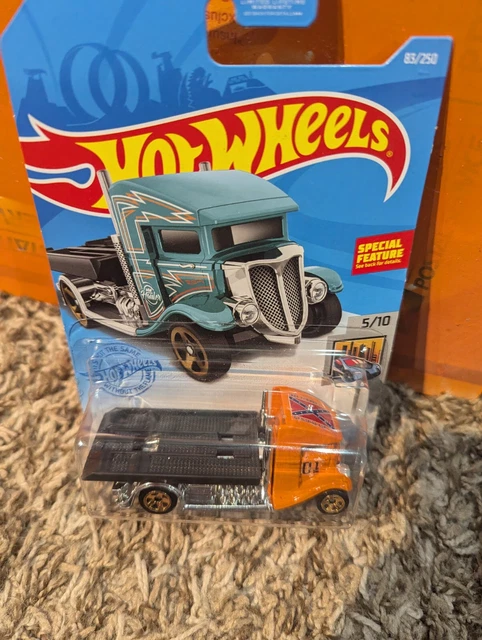 FLATBED HAULER hot Wheels dukes of Hazzard general Lee custom. Big Rig ...