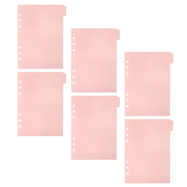 6 PCS NOTEBOOK Partition Baffle Dividers Binder Separators Index £8.48 ...