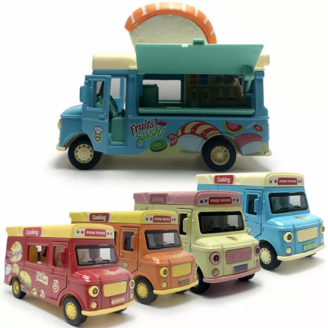 1:36 Eiswagen Sushi Food Truck Die Cast Modellauto Auto Spielzeug Model Sammlung