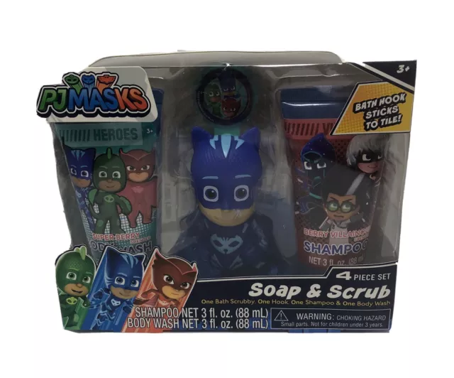 Marvel Avengers Black Panther Kid’s Soap & Scrub 4 Piece Set NIB
