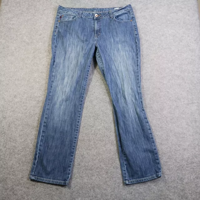 Jordache Jeans Womens Size 16 Straight Leg Blue Denim Medium Wash 90s Y2K