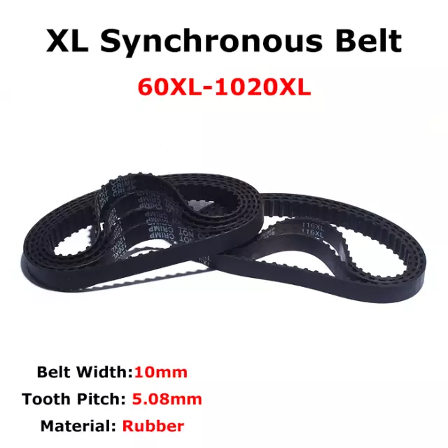 60XL-1020XL Rubber Pulley XL Timing Belt Close Loop Synchronous Belt Width 10mm