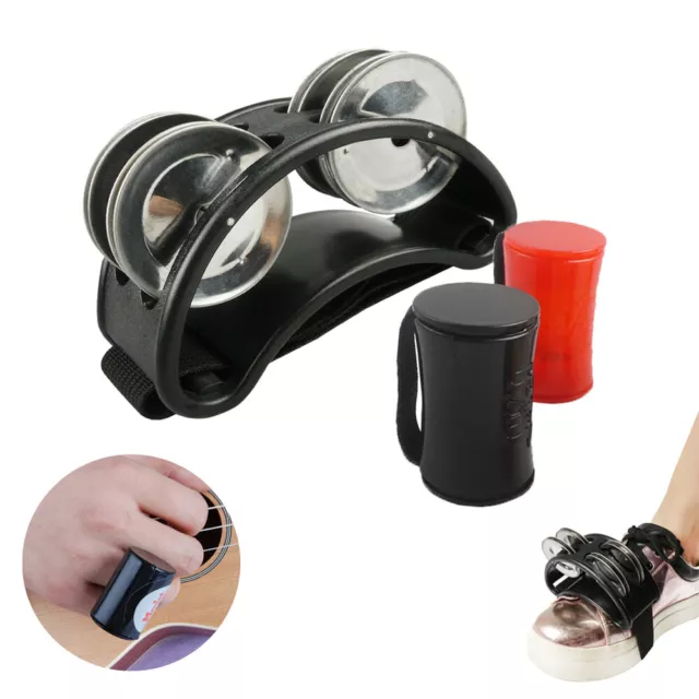 Tambourine Foot Hand Cajon Box & 2x Rhythm Shaker Percussion Instruments Parts