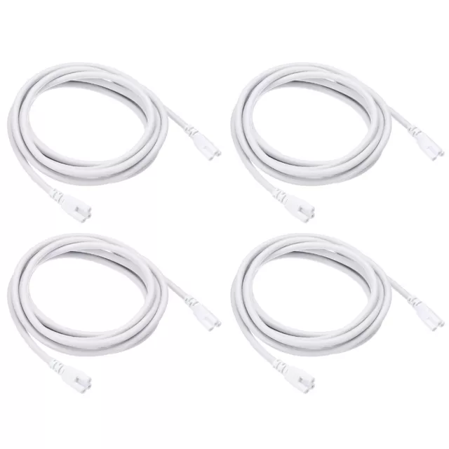 3M/9.8Ft T5 T8 LED Lamp Connecting Wire, 4 Pack LED Double End for LED Tube