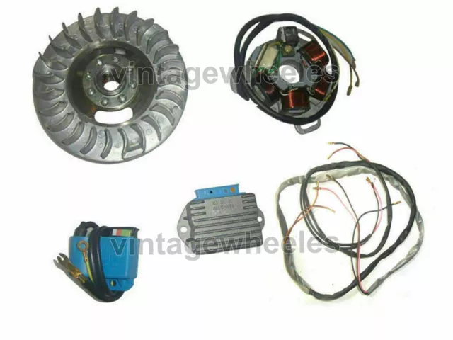 Fit For Lambretta Li 123 Sx Tv Large Cone 12V Electronic Ignition Kit With Wirin