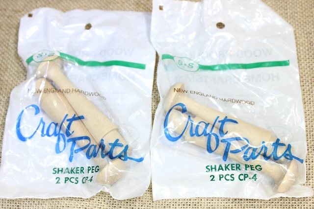 4 vintage SHAKER Pegs New England Hardwood Craft Parts PREMIUM wood USA MADE!