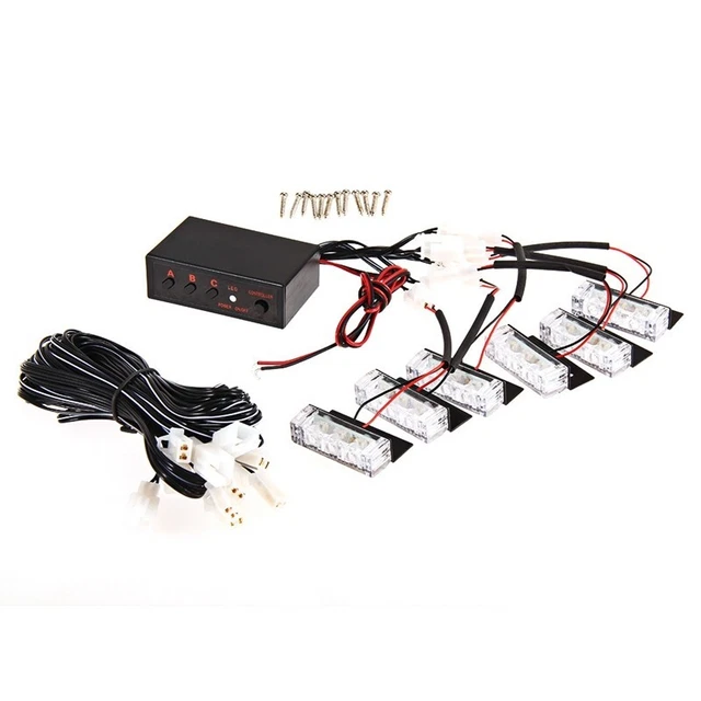 Led Amber Strobe Flashing Light Recovery Truck Breakdown Kit Truck Lorry 12V 24V