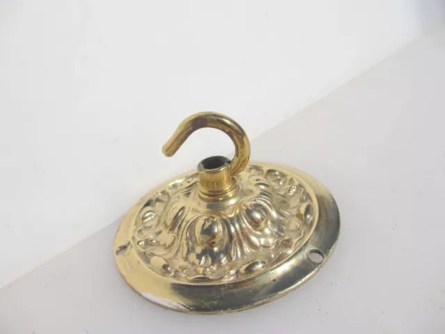 Vintage Brass Ceiling Light Hook Chandelier Rose Old Rococo Antique
