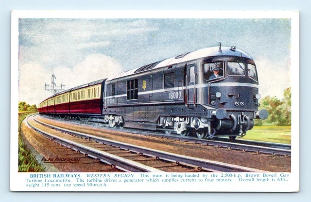 BRITISH RAILWAYS BROWN Boveri Gas Turbine Locomotive 18000 England UK ...