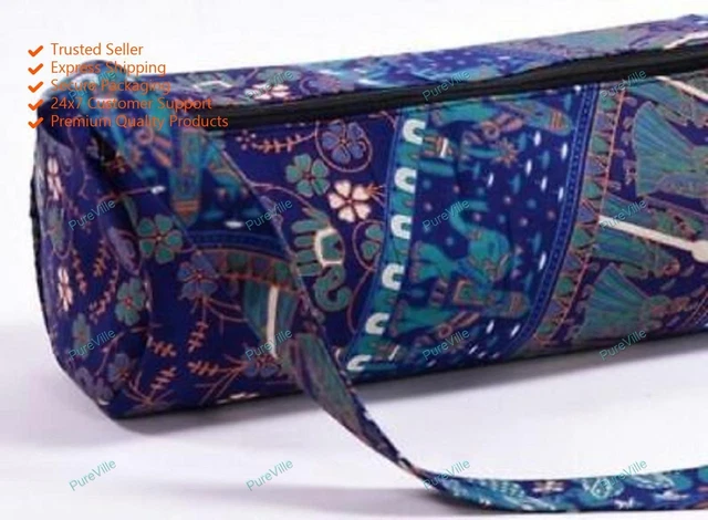 Yoga-Mad Grand Sac pour Tapis de Yoga à Fermeture Éclair Intégrale | Unisexe Vert | Rangement de Tapis et Accessoires | Pour Pilates, Gym
