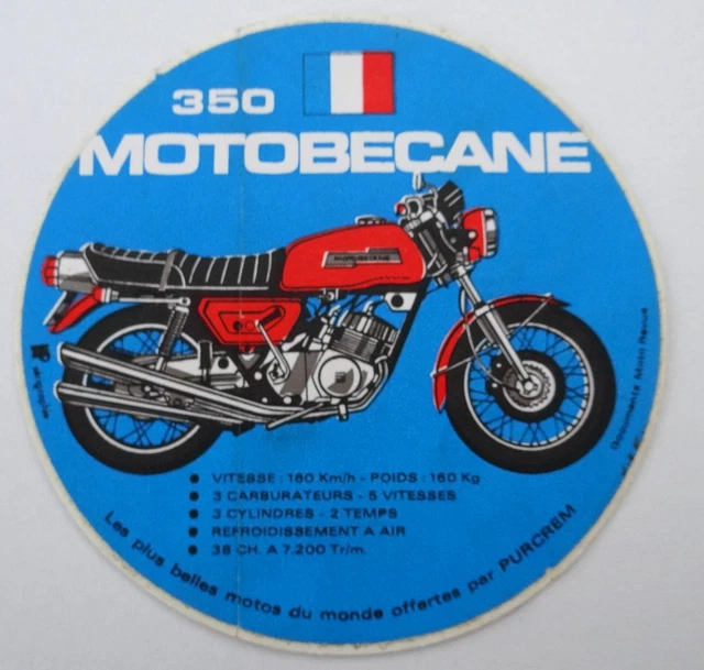 Autocollant Vintage Tour De France 81 – La Redoute Motobécane, Sticker Rétro