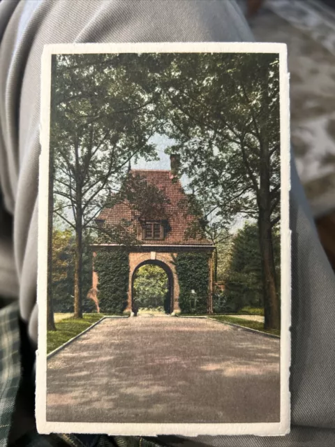 Gilded Age Biltmore Estate House Lodge Entrance Asheville NC Vintage Postcard