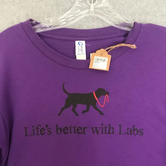 "Life's Better With Labs" Labrador Dogs T-Shirt Adult Small Purple The Lucky Lab