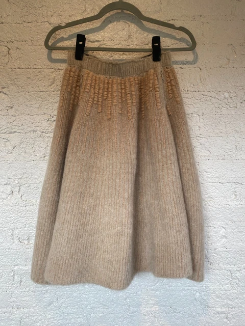 Boboutic Merino Wool Super-Kid Mohair Blend Elastic Waist Skirt or Pancho sz S