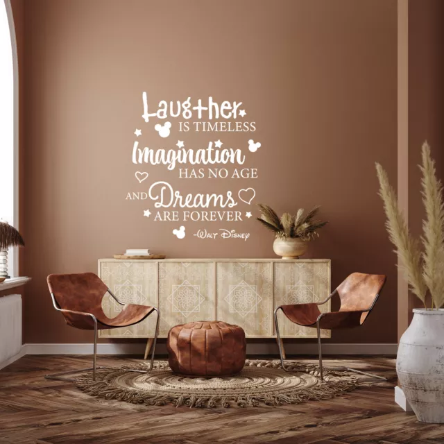 Laughter is Timeless Disney Wall Sticker Quote Decal Art