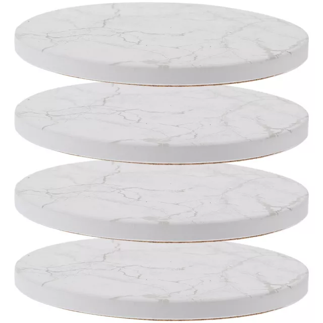 4 Pcs Dining Table Decors Heat-resistant Coaster Office Round Household