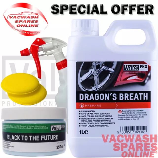 Valetpro Dragons Breath Fallout Wheel Cleaner 1L & Black To The Future 250Ml