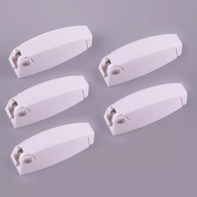 5 Pack RV Camper White Rounded Baggage Door Catches Compartment Latch Holders