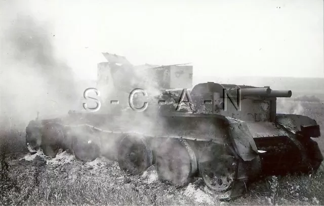 WWII German Large (5.5 x 3.5) REPRO Photo- Russian Panzer Tank- BT Series- #7