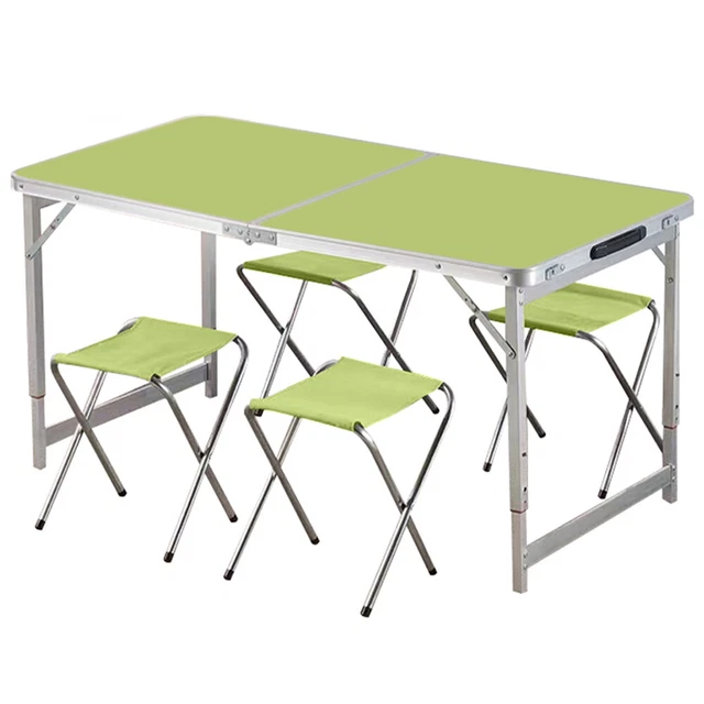 Tavolo Da Campeggio Pieghevole Con 2 Sedie | Leggero E Portatile | Ideale Per Picnic E Spiaggia - Foto 4