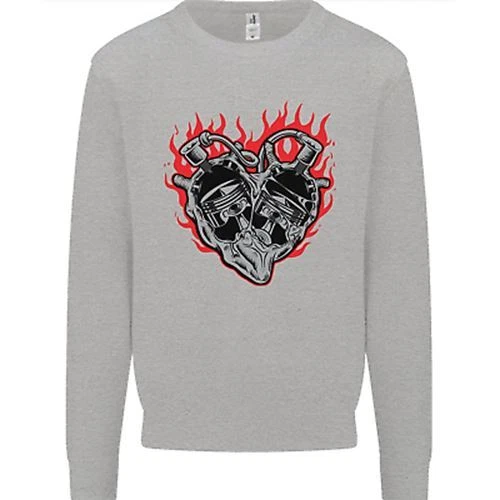 Felpa Maglione Moto Biker Heart Moto Moto da Uomo 2