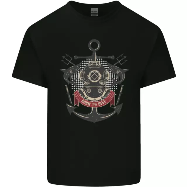 Born to Dive Scuba Diving Diver Mens Cotton T-Shirt Tee Top