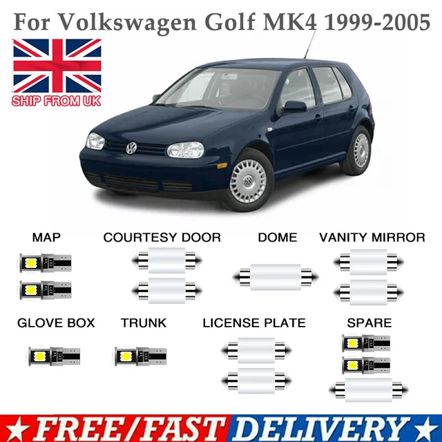 14X FOR VW Golf Mk4 Full Led Interior Light Kit Set Pure White Canbus
