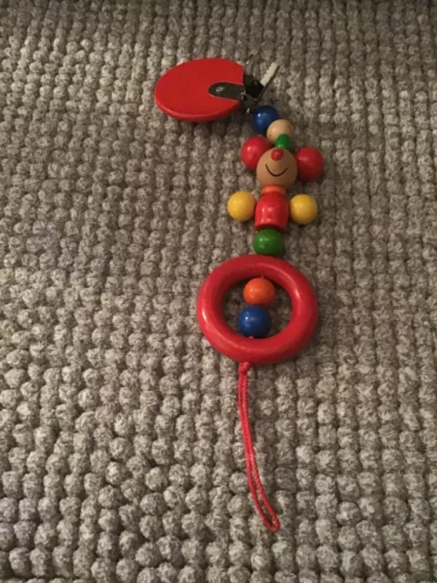 Support de sucette en bois multicolore sucette clips factices bébé 2