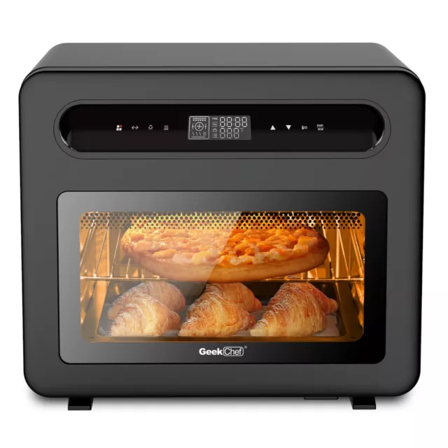 Geek Chef Air Fryer Toaster Oven Combol,Oil-Free,Stainless Steel, Silver 26QT 2