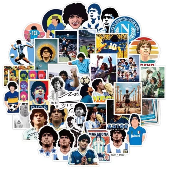 50 Adesivi Maradona Napoli Calcio Football Stickers Campionato Serie A Italiana