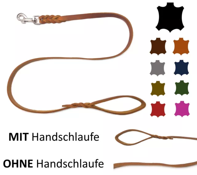 Hundeleine Leder Fettleder für kleine & große Hunde Lederleine 8mm / 12mm / 15mm