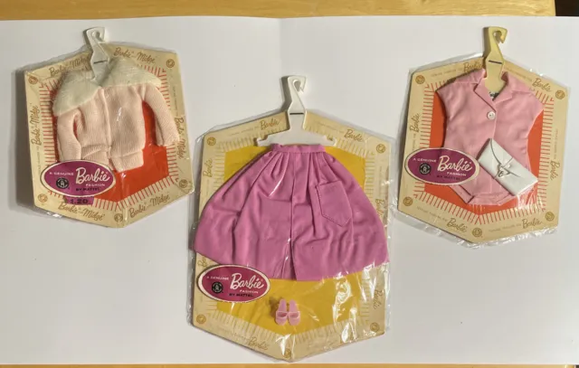 Vintage Genuine Barbie Fashions Lot-From 1961-HTF-NRFP, New Old Stock,Very Nice!