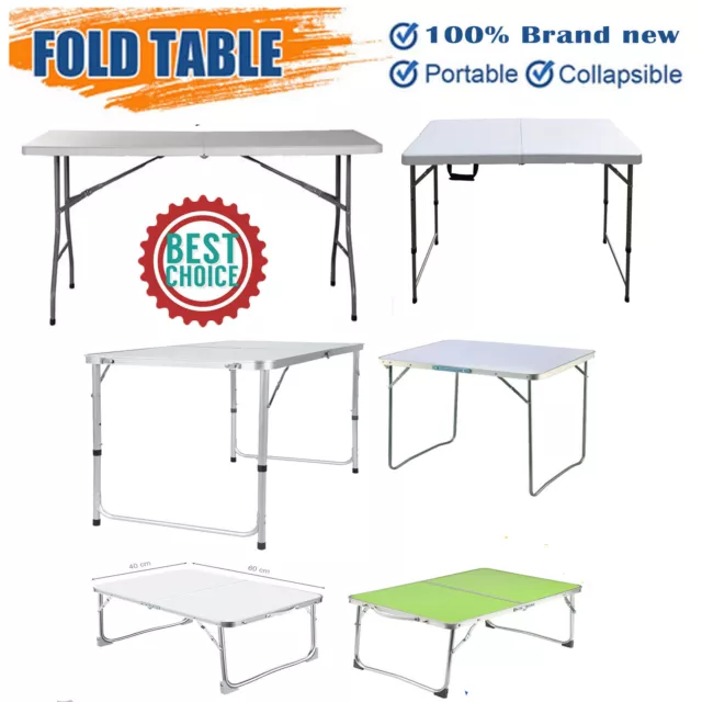 Portable Indoor Outdoor Aluminium Folding Dining Table Camping Picnic Party