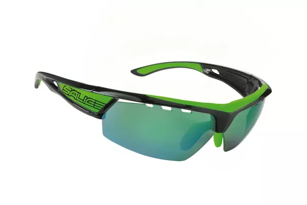 Occhiali SALICE Mod.005 RW BICOLORE NERO-VERDE Lens Rainbow Verde/Glasses Salice