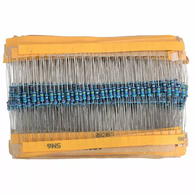 1280Pcs 1 Ohm - 10M Ohm 1/4W 64 Values Metal Film Resistors Assortment Kit