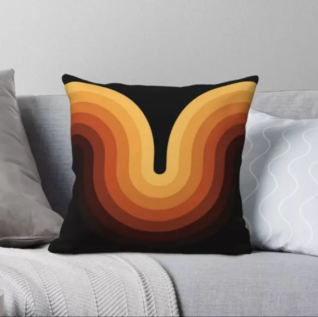 70's 80's RETRO SWIRL Cushion Cover Gift 45 X 45 Pillow Case NEW Home Decor