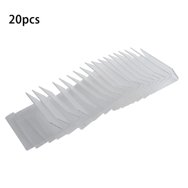 Soporte acrílico duradero práctico juego de letrero de precio transparente 20 piezas