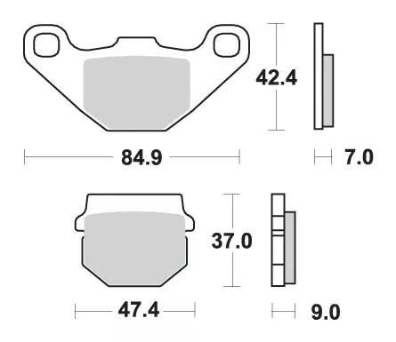 Plaquettes De Frein Kh83 Off-Road Fritté Couleur Or