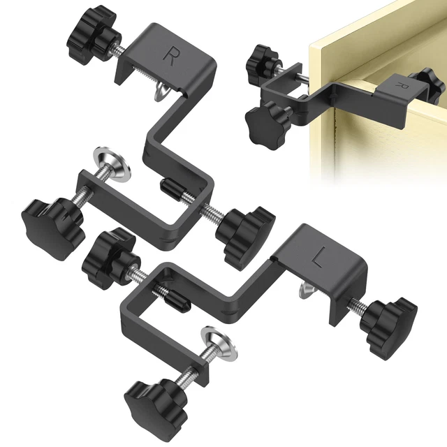 2Pc Drawer Clamp Front Clips Installation Clip Cabinet Mounting Clamp Universal☝
