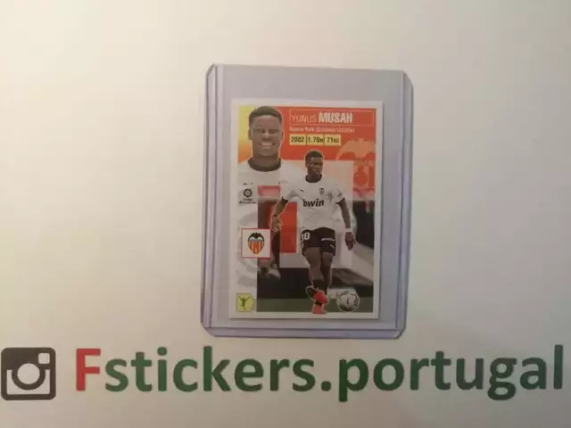 Yunus Musah rookie sticker #18 bis - Liga Este 2020/21 - Valencia CF