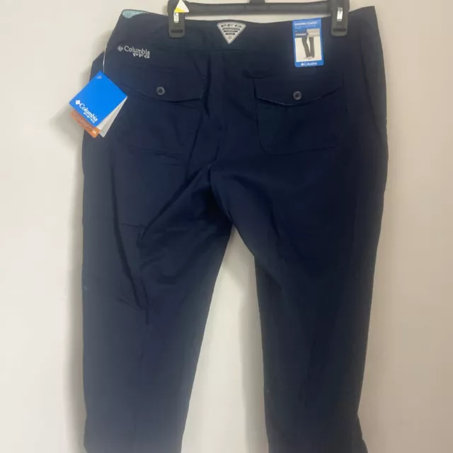 Columbia PFG Capri Pants Women's Size 14 Blue Omni Shade NWT